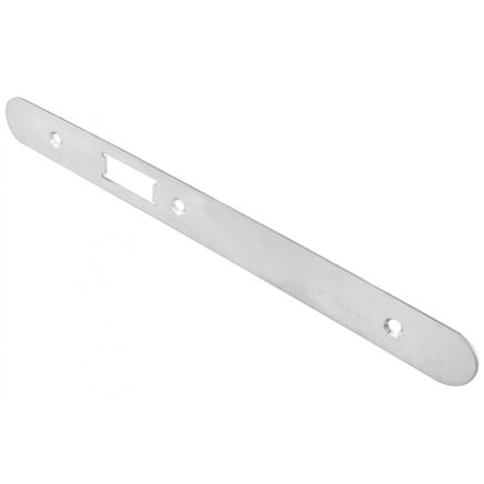 Forend Strike & Fixing Pack To Suit Din Latch-Satin Stainless Steel-Radius Forend - Satin Stainless Steel