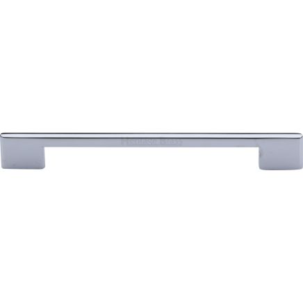 Heritage Brass Cabinet Pull Victorian Design 192mm CTC Polished Chrome finish