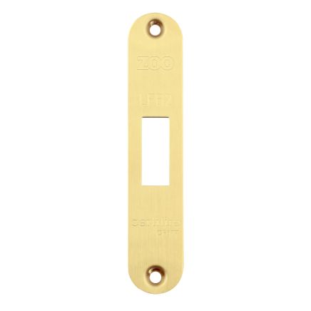 Zoo Hardware Radius Forend, Strike and Escutcheon Pack t/s ZFB02 Fire Brigade Lock - PVD Satin Brass