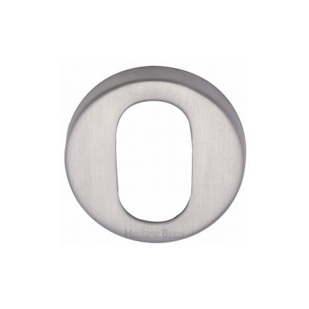 Heritage Brass Oval Profile Cylinder Escutcheon Satin Chrome finish