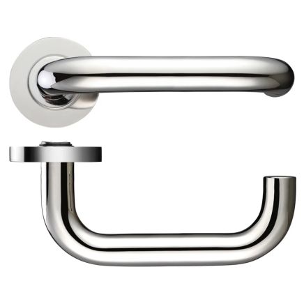 Zoo Hardware 19mm Return to Door Lever on Round Rose - Polished Stainless