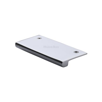 Heritage Brass EPT Edge Pull Cabinet Handle 100mm Polished Chrome finish