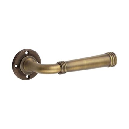 Highgate Door Handles No Rose Antique Brass - By Frelan Hardware - BUR35AB