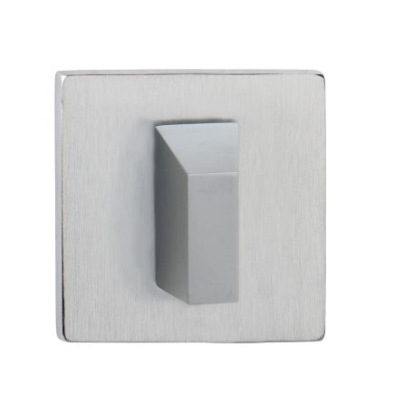 Tupai Rapido 5S Line WC Turn on 5mm Slimline Square Rose (bolt through fixing only) - Satin Chrome