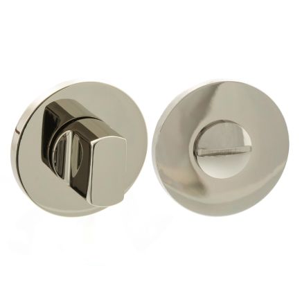 Millhouse Brass WC Turn and Release on 5mm Slimline Round Rose - Polished Nickel