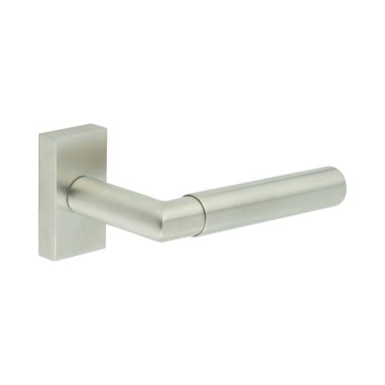 CR-102 Satin Stainless Steel Multi Point Rectangular Rose Door Handle - By Frelan Hardware - CR-102D4SSS