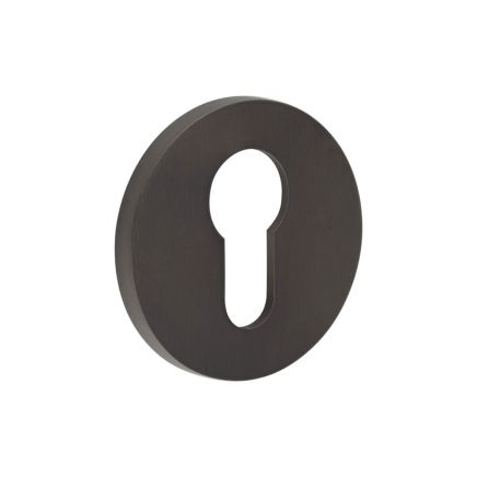 CR-S10 Dark Bronze Euro Keyway Round Rose Escutcheon - By Frelan Hardware - CR-S10DB