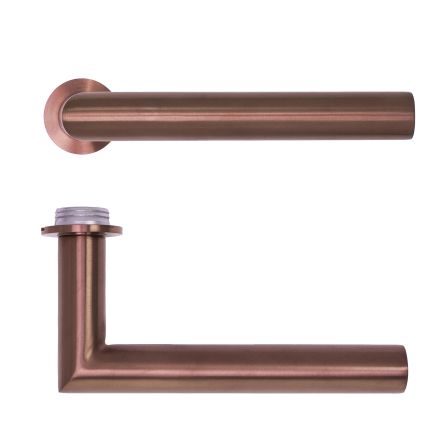 Zoo Hardware Lugano Lever on 32mm Round Mini Rose - PVD Bronze