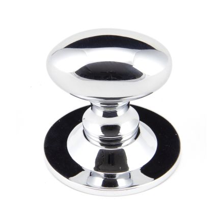 Polished Chrome Oval Cabinet Knob 33mm