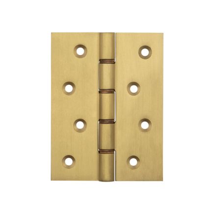 Double Phosphor Bronze Washered Hinges 102x76x3mm Satin Brass - By Frelan Hardware - J9019SB
