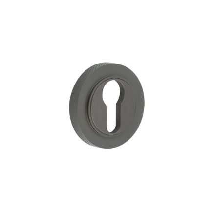 Burlington Euro Profile Escutcheons Knurled Rose Dark Bronze - By Frelan Hardware - BUR-61DB-75DB