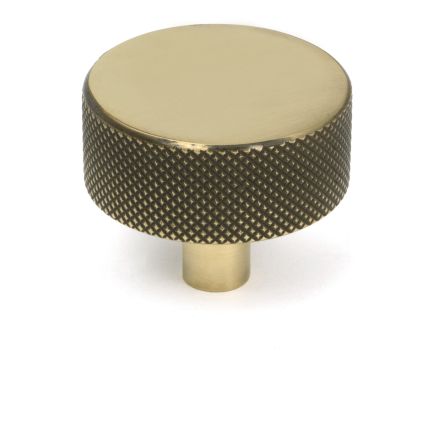 Aged Brass Brompton Cabinet Knob - 38mm (No rose)