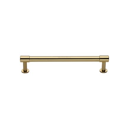 Heritage Brass Cabinet Pull Phoenix Design with 16mm Rose 128mm CTC Polished Brass finish