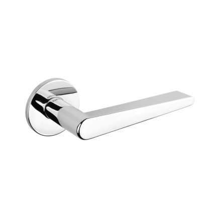 Tupai Rapido 5S Line Torrao Lever Door Handle on 5mm Slimline Round Rose - Bright Polished Chrome (Pair)