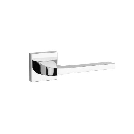 Tupai Rapido CurvaLine Valbona Lever Door Handle on Square Rose - Bright Polished Chrome