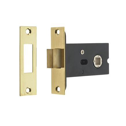Jedo Box Deadbolts 76mm with 5mm Spindle Polished Brass - By Frelan Hardware - JL190PB