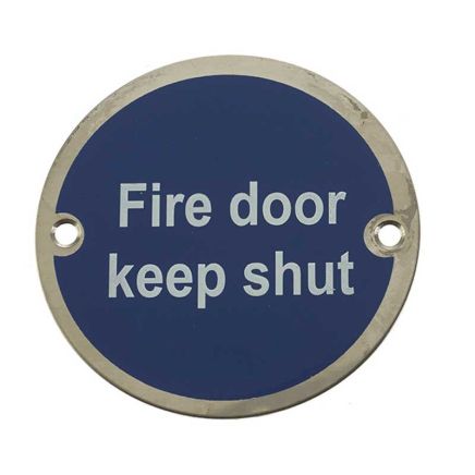 Stainless Steel Fire Door Keep Shut 75mm Polished Stainless Steel - By Frelan Hardware - JS100PSS