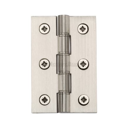 Heritage Brass Hinge Brass with Phosphor Washers 3" x 2" Satin Nickel finish