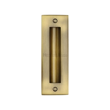 Flush Pull Handle 6" Antique Brass finish