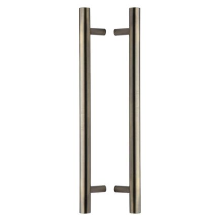 Heritage Brass Back to Back Door Pull Handle Bar Design 457mm Antique Brass Finish