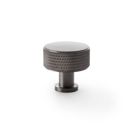 Alexander & Wilks - Lucia Knurled Cupboard Knob - Dark Bronze PVD - 35mm