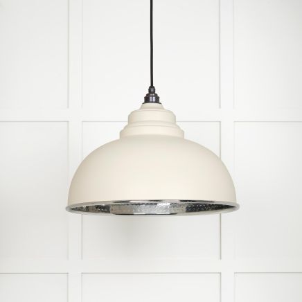 Hammered Nickel Harborne Pendant in Teasel