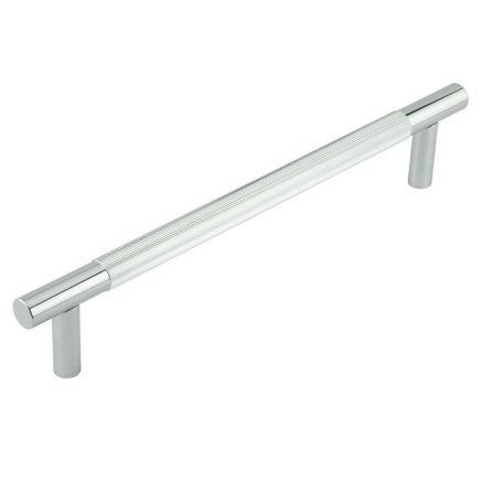 Venice Linear Knurled 300x19mm Polished Chrome Pull Handle - By Frelan Hardware - JV1803PC