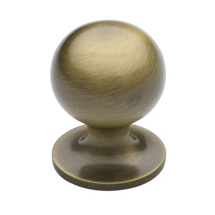 Heritage Brass Cabinet Knob Ball Design 32mm Antique Brass finish