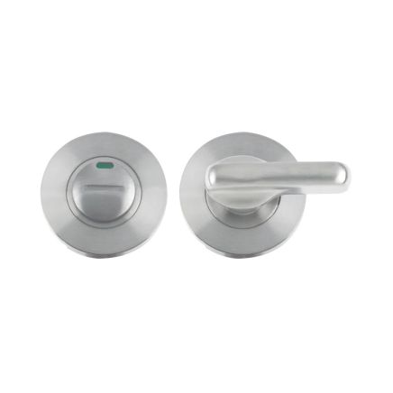 Zoo Hardware Disabled Turn and Release with Indicator complete with Escutcheons & 5mm Spindle - Grade 201 - Stainless Steel