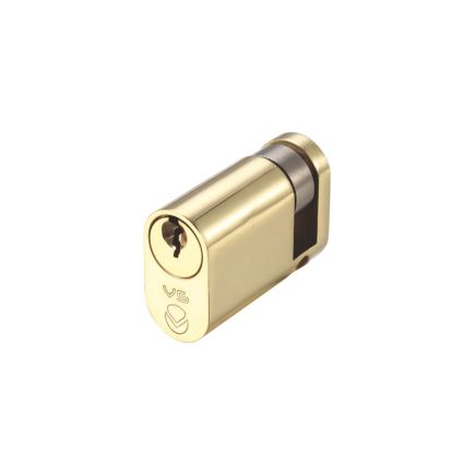 Zoo Hardware V5 45mm oval Single Cylinder Keyed to Differ - Brass