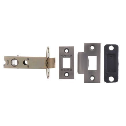 Atlantic Heavy Duty Bolt Through Tubular Latch 3" - Matt Gun Metal