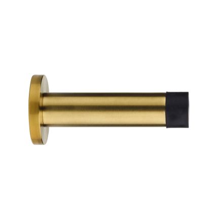 Zoo Hardware Door stop - cylinder - 70mm projection with rose - Favo Satin Brass