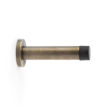 Alexander & Wilks - Cylinder Projection Door Stop on Rose - Antique Brass