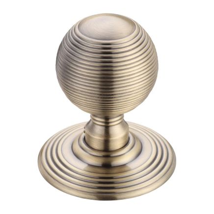 Zoo Hardware Ringed Mortice Knob on Round Rose - Concealed Fix - Solid - Bronze