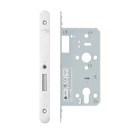 Zoo Hardware 2 Piece - DIN euro deadlock - backset 55mm - radius - Stainless Steel