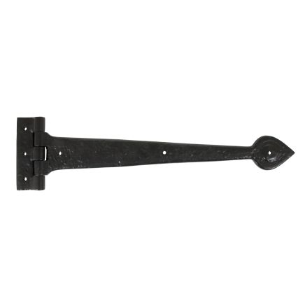 Black Textured 16" Cast T Hinge (pair)