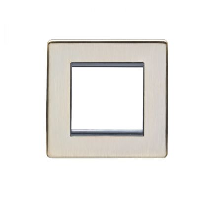 Eurolite Concealed 3mm 2 Gang Module Frame Antique Brass