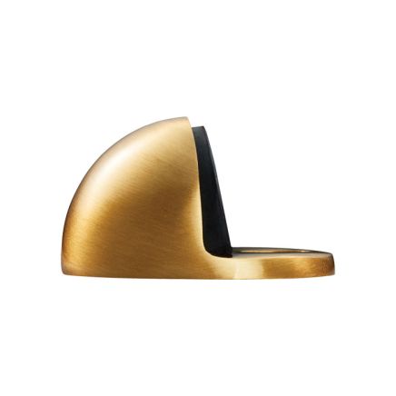 Oval Floor Mounted Door Stop - Satin Brass