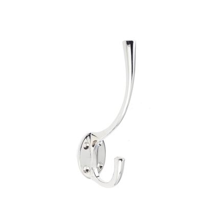 Jedo Solid Brass Hat & Coat Hook 142mm Polished Nickel - By Frelan Hardware - JV60PN
