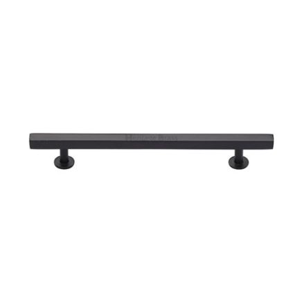 Heritage Brass Cabinet Pull Square Design with Footings 160mm CTC Matt Bronze finish