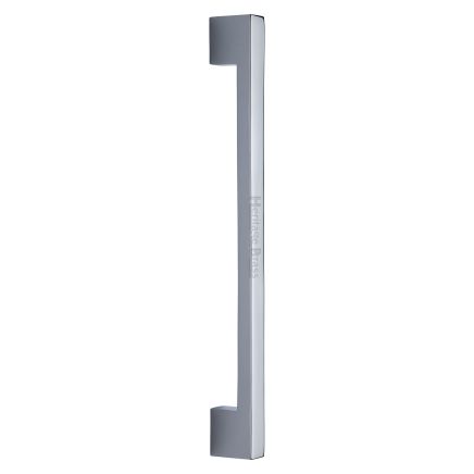 Heritage Brass Door Pull Handle Urban Design 457mm Polished Chrome Finish