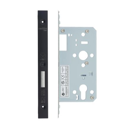 Zoo Hardware 2 Piece - DIN euro deadlock - backset 55mm - Black
