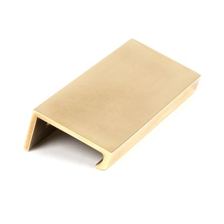 Aged Brass 100mm Plain Edge Pull