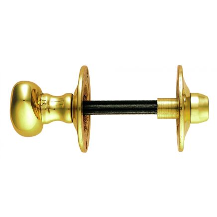Oval Thumb Turn With Coin Release - Polished Brass