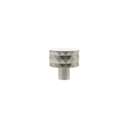 Millhouse Brass Chrysler Diamond Round Cabinet Knob Handle - Satin Nickel
