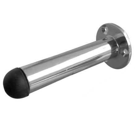 Jedo Cylinder Wall Mounted Door Stop on Rose 75mm Polished Chrome - By Frelan Hardware - JV9551BPC