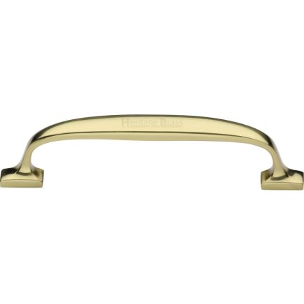 Heritage Brass Cabinet Pull Durham Design 128mm CTC Polished Brass Finish