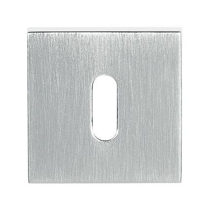 Tupai Rapido Curva/QuadraLine Key Escutcheons on Square Rose - Satin Chrome