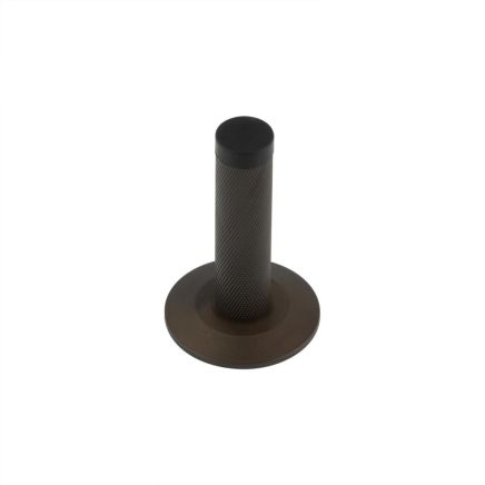 Burlington Knurled Wall Mounted Doorstops Chamfered Rose Dark Bronze - By Frelan Hardware - BUR-968DB-972DB