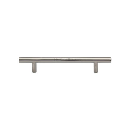 Heritage Brass Cabinet Pull Bar Design 128mm CTC Polished Nickel Finish
